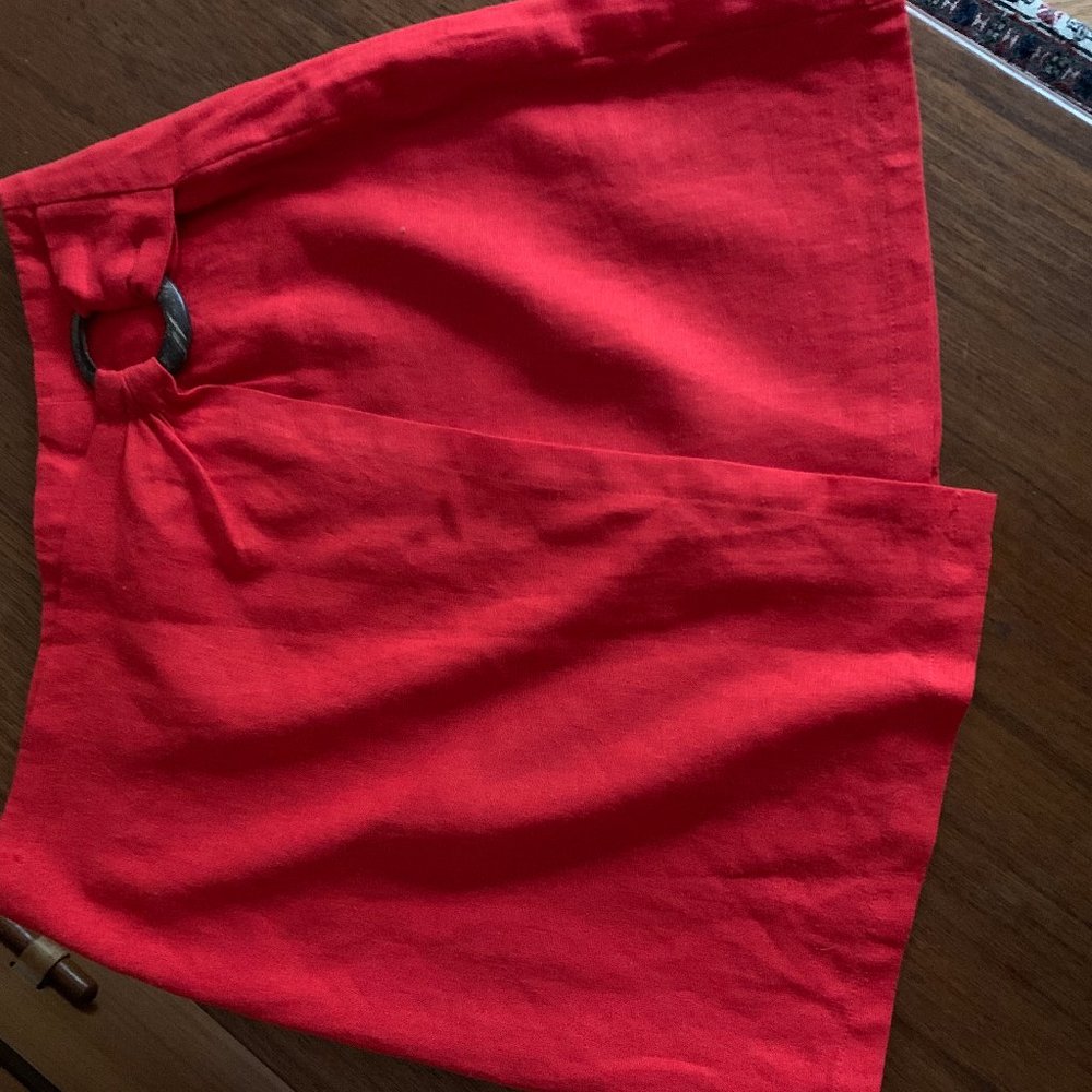 Cute Linen mini wrap skirt